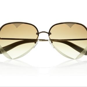 Marc by Marc Jacobs Aviator Metal Heart Sunglasses